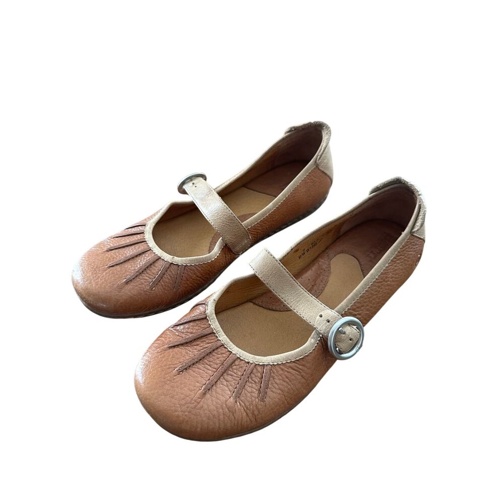 BORN BROWN LEATHER MARY JANE STYLE BUCKLE SHOES Sz 9 40.5 Cottagecore Comfort